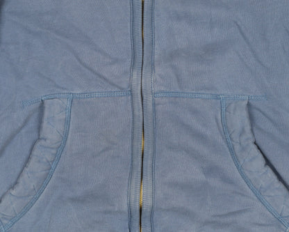 FatFace Men’s Blue L Full Zip Hooded Cotton Sweatshirt Logo Pockets