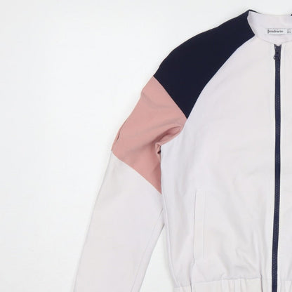 Stradivarius Women's Multicoloured UK 8 Bomber Jacket Full Zip