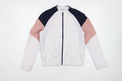 Stradivarius Women's Multicoloured UK 8 Bomber Jacket Full Zip
