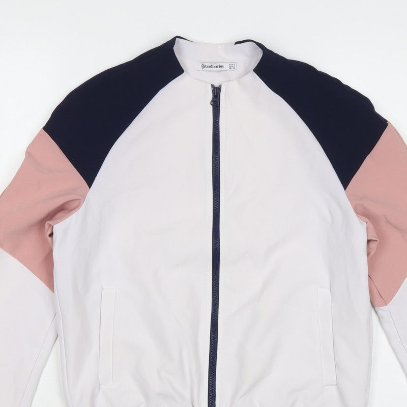 Stradivarius Women's Multicoloured UK 8 Bomber Jacket Full Zip