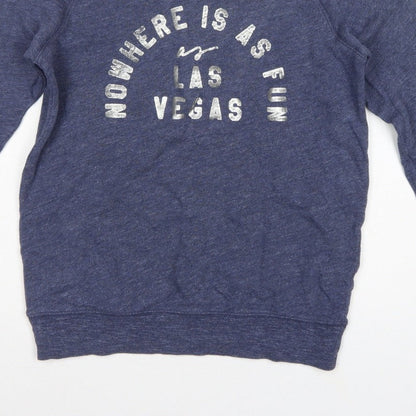 L.O.G.G. Women’s Blue XS Las Vegas Graphic Raglan Pullover Sweatshirt