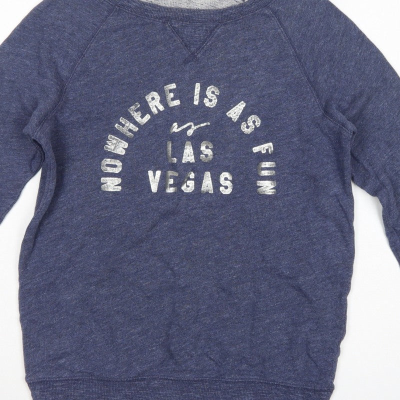 L.O.G.G. Women’s Blue XS Las Vegas Graphic Raglan Pullover Sweatshirt