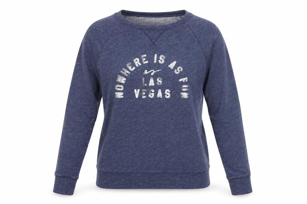 L.O.G.G. Women’s Blue XS Las Vegas Graphic Raglan Pullover Sweatshirt