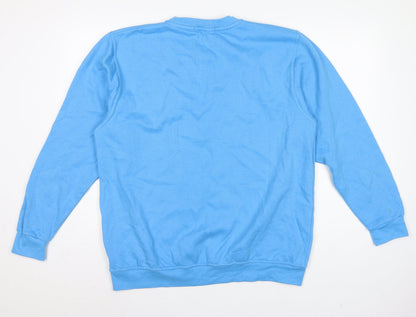 In The Style Women’s Blue UK 10/12 Pullover Sweatshirt Graphic Print