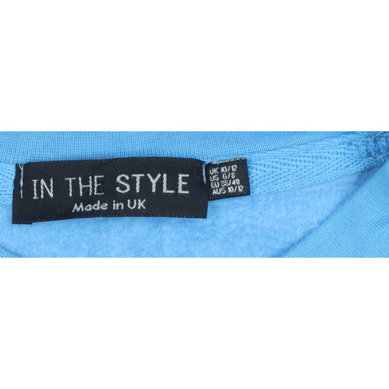 In The Style Women’s Blue UK 10/12 Pullover Sweatshirt Graphic Print