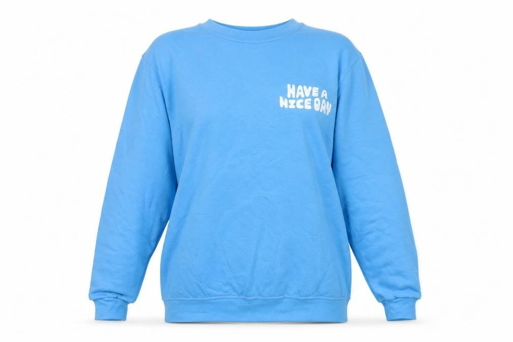 In The Style Women’s Blue UK 10/12 Pullover Sweatshirt Graphic Print