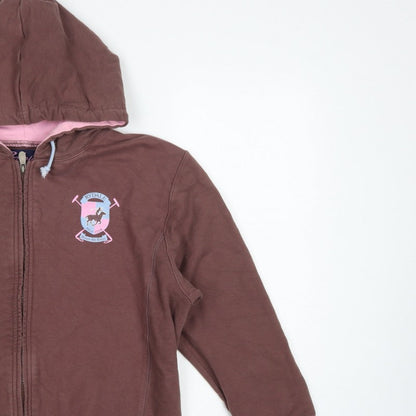 Rydale Women’s Brown Pink Full Zip Equestrian Hoodie Size M
