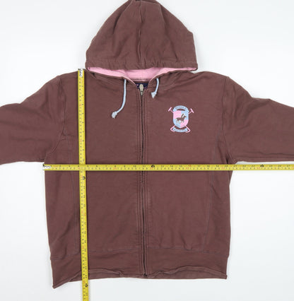 Rydale Women’s Brown Pink Full Zip Equestrian Hoodie Size M