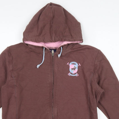 Rydale Women’s Brown Pink Full Zip Equestrian Hoodie Size M