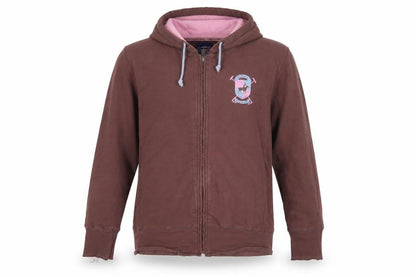 Rydale Women’s Brown Pink Full Zip Equestrian Hoodie Size M