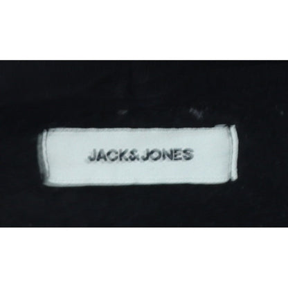 Jack & Jones Men’s Black L Logo Graphic Pullover Hoodie