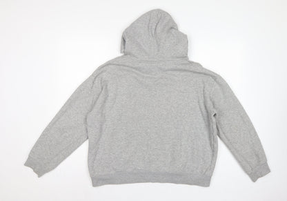 H&M Women Grey M Pullover Hoodie Drawstring Kangaroo Pocket