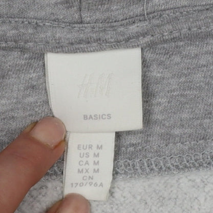 H&M Women Grey M Pullover Hoodie Drawstring Kangaroo Pocket