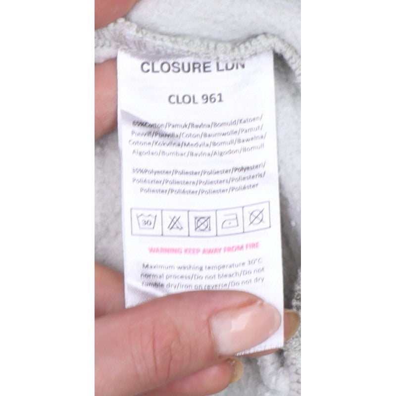Closure LDN Women’s Beige UK 8 Pullover Hoodie Graphic Print