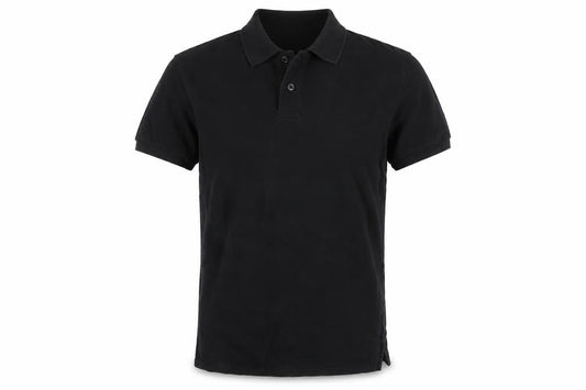 Front view of Lyle & Scott Men’s Black M Short Sleeve Logo Pique Polo Shirt