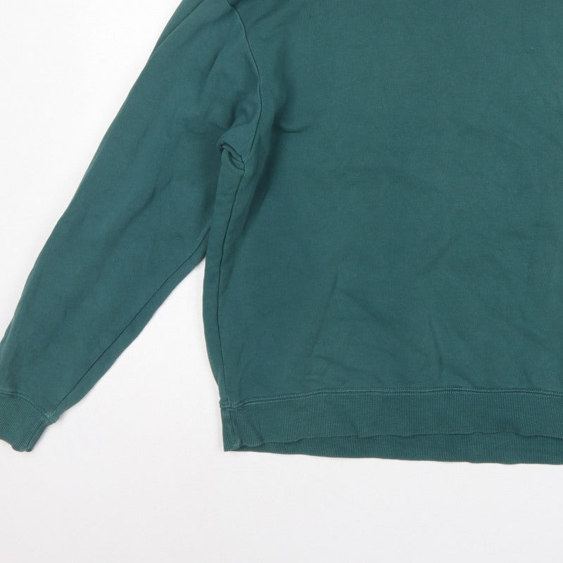 Monki Women’s Green Size 12 Relaxed Crew Neck Pullover Sweatshirt