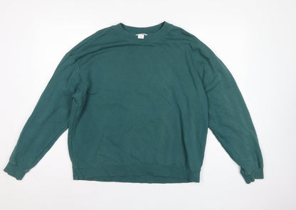 Monki Women’s Green Size 12 Relaxed Crew Neck Pullover Sweatshirt