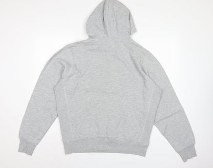 Duffer St George Men’s Grey L Pullover Hoodie College Logo Fleece Pockets