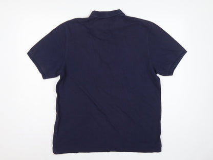 Joules Men’s Navy Blue L Classic Fit Cotton Polo Shirt Logo