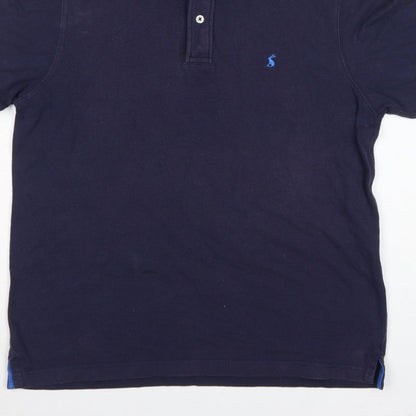 Joules Men’s Navy Blue L Classic Fit Cotton Polo Shirt Logo
