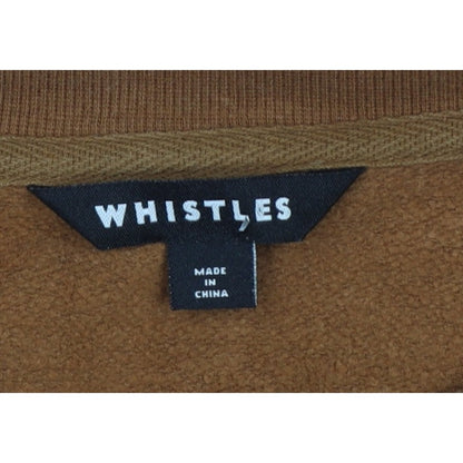 Whistles Women's Brown M Pullover Crew Neck Cotton Sweatshirt