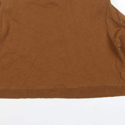 Whistles Women's Brown M Pullover Crew Neck Cotton Sweatshirt