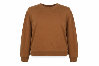 Whistles Women's Brown M Pullover Crew Neck Cotton Sweatshirt