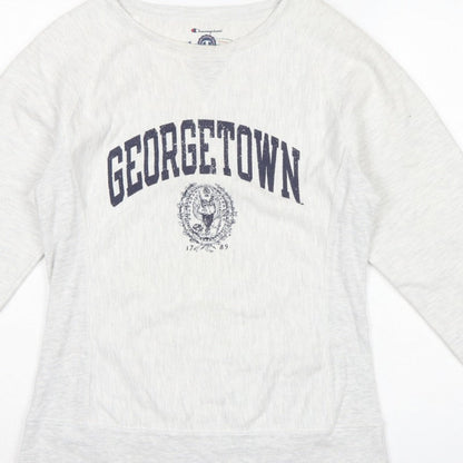 Champion Women’s Grey M Georgetown Reverse Weave Crew Neck Sweatshirt