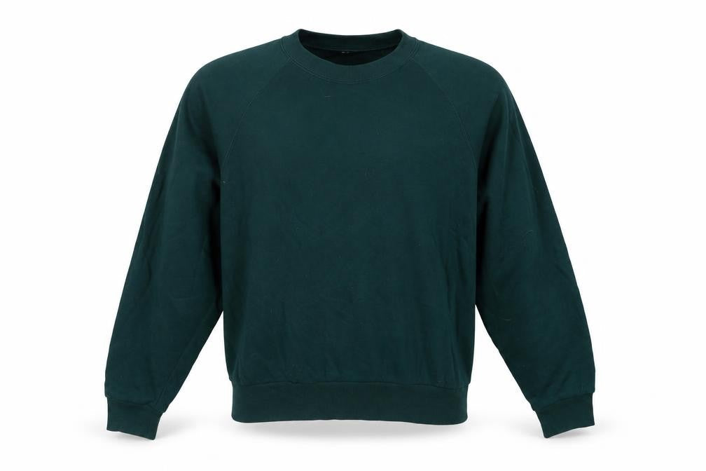 Uniqlo Unisex Adults Green L Crew Neck Raglan Pullover Sweatshirt