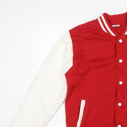 Stars & Stripes Men’s Red White L Varsity Snap Sweatshirt Jacket