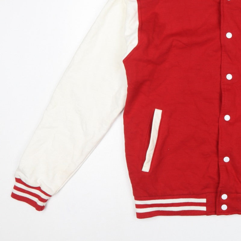 Stars & Stripes Men’s Red White L Varsity Snap Sweatshirt Jacket