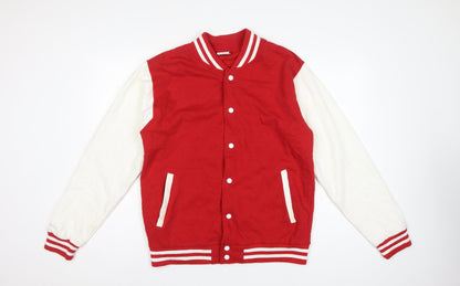 Stars & Stripes Men’s Red White L Varsity Snap Sweatshirt Jacket