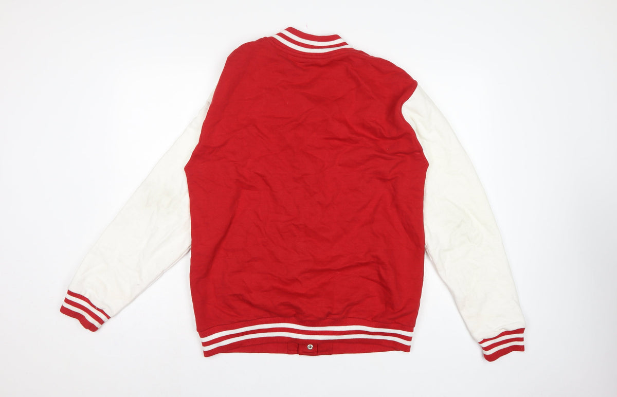 Stars & Stripes Men’s Red White L Varsity Snap Sweatshirt Jacket