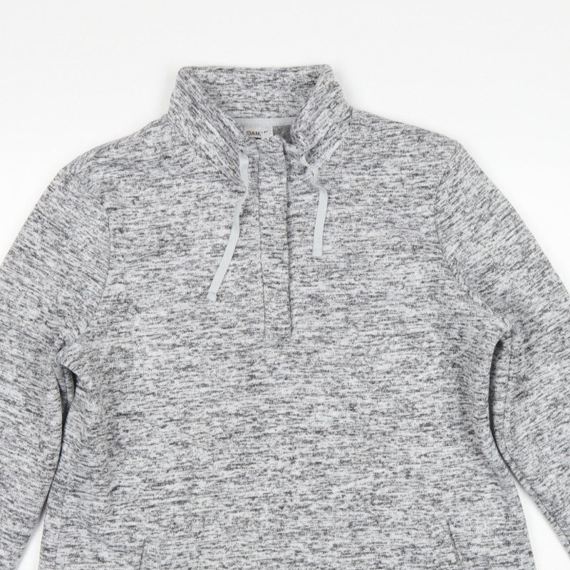 Damart Women Grey 18 1/4 Zip Fleece Pullover Sweatshirt