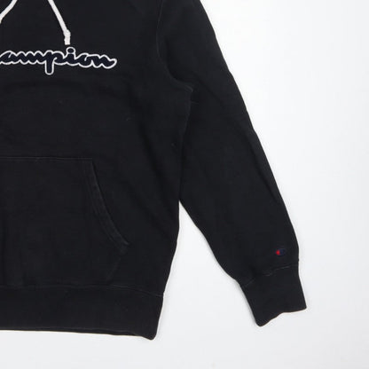 Champion Men’s Black Large Pullover Hoodie Embroidered Logo