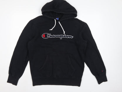 Champion Men’s Black Large Pullover Hoodie Embroidered Logo