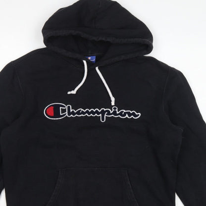 Champion Men’s Black Large Pullover Hoodie Embroidered Logo