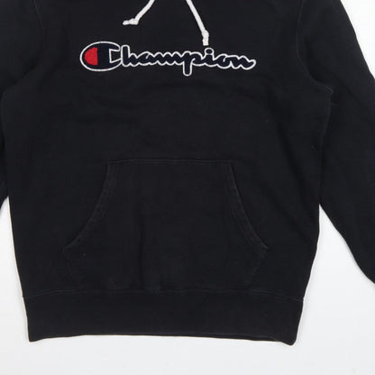 Champion Men’s Black Large Pullover Hoodie Embroidered Logo