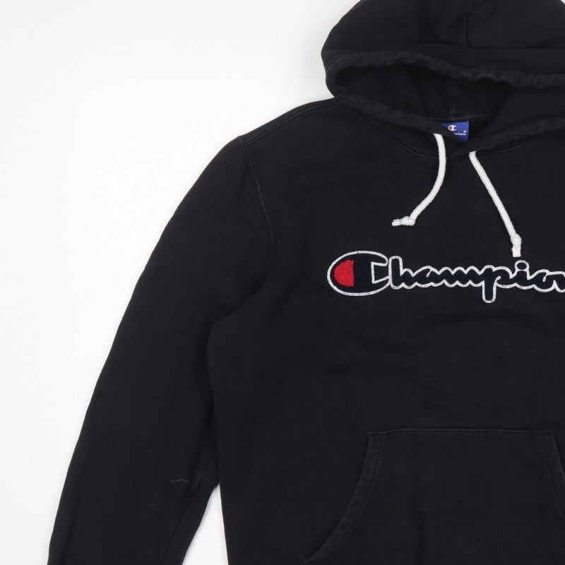Champion Men’s Black Large Pullover Hoodie Embroidered Logo