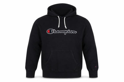 Champion Men’s Black Large Pullover Hoodie Embroidered Logo