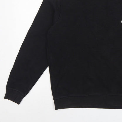 Aquascutum London Men’s Black L Crew Neck Embroidered Crest Sweatshirt