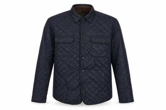 Timberland Men’s Navy L Quilted Padded Button Front Jacket