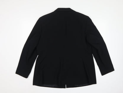 Anne Brooks Women Black Petite UK 18 3 Button Lined Blazer Jacket