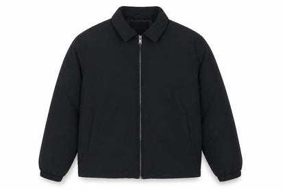 Marks and Spencer Men Black L Padded Full Zip Basic Jacket