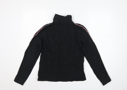 Elle Sport Women’s Black Pink Full Zip Sweatshirt UK 12 Logo