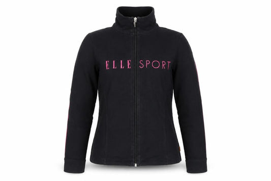 Elle Sport Women’s Black Pink Full Zip Sweatshirt UK 12 Logo