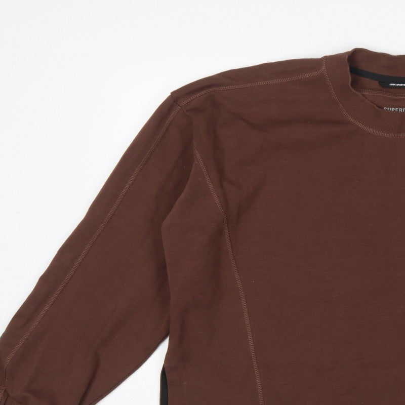 Superdry Women’s Brown M/L Code Sportswear Crew Neck Sweatshirt