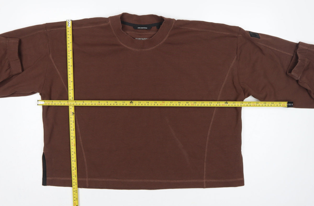 Superdry Women’s Brown M/L Code Sportswear Crew Neck Sweatshirt