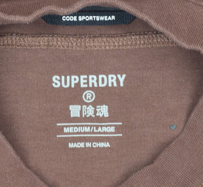 Superdry Women’s Brown M/L Code Sportswear Crew Neck Sweatshirt