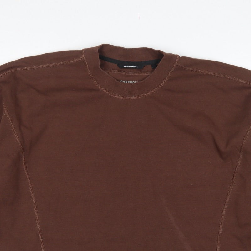 Superdry Women’s Brown M/L Code Sportswear Crew Neck Sweatshirt